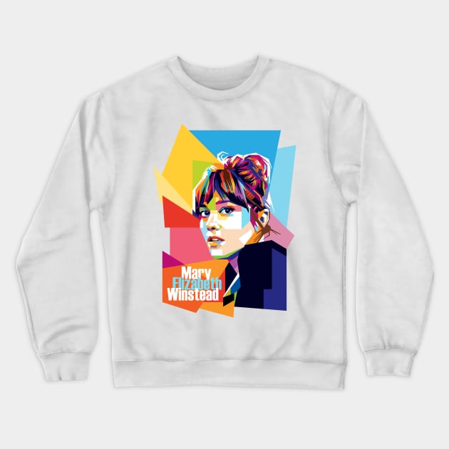 Mary Elizabeth Winstead Pop Art Crewneck Sweatshirt by Laksana Ardie Store